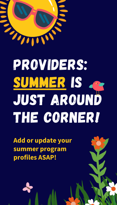 Providers: update your program profiles for summer programming